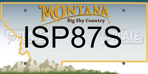 ISP87S Montana License Plate