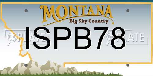 ISPB78 Montana License Plate