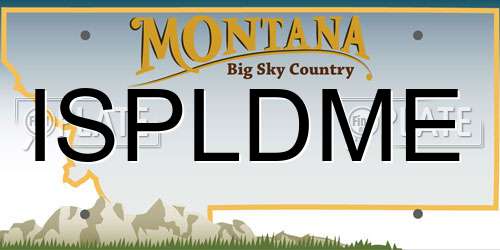 ISPLDME Montana License Plate