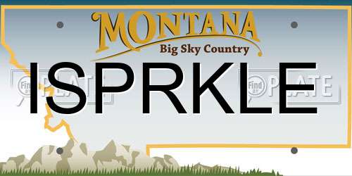 ISPRKLE Montana License Plate