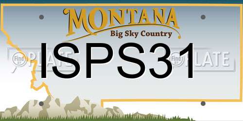 ISPS31 Montana License Plate
