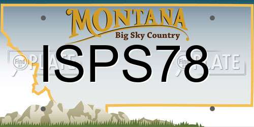 ISPS78 Montana License Plate