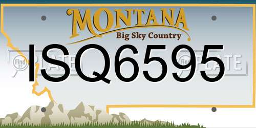 ISQ6595 Montana License Plate