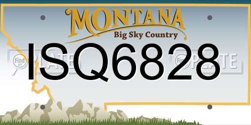 ISQ6828 Montana License Plate