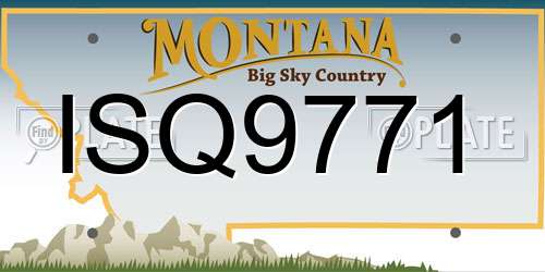 ISQ9771 Montana License Plate
