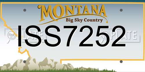 ISS7252 Montana License Plate