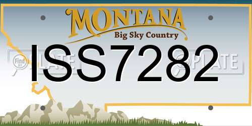 ISS7282 Montana License Plate