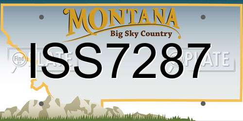 ISS7287 Montana License Plate