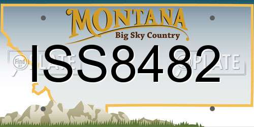 ISS8482 Montana License Plate