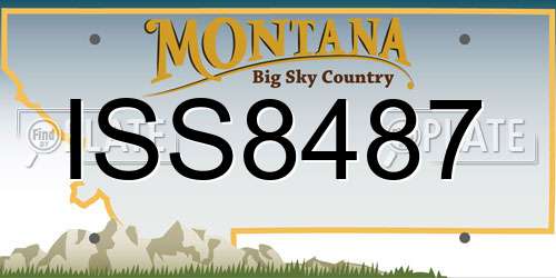 ISS8487 Montana License Plate
