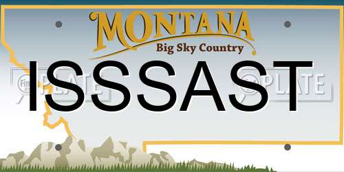 ISSSAST Montana License Plate