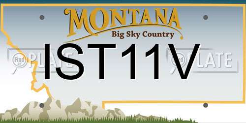IST11V Montana License Plate
