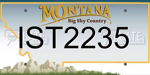 IST2235 Montana License Plate