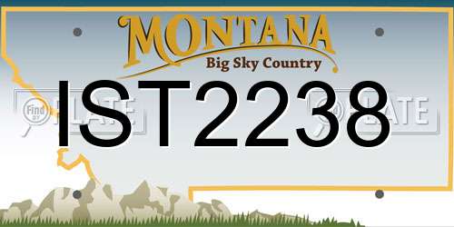 IST2238 Montana License Plate