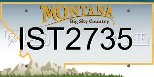 IST2735 Montana License Plate