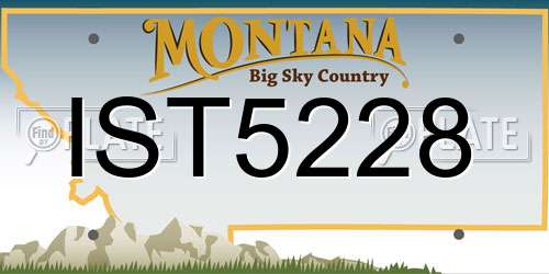 IST5228 Montana License Plate