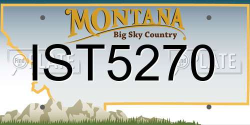 IST5270 Montana License Plate