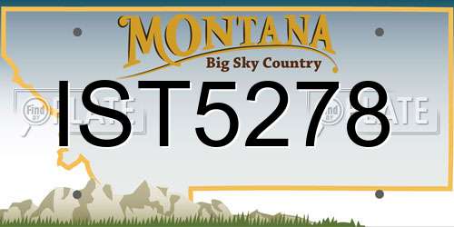 IST5278 Montana License Plate