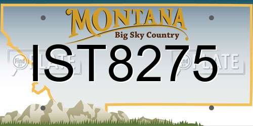 IST8275 Montana License Plate