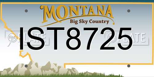 IST8725 Montana License Plate
