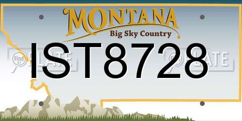 IST8728 Montana License Plate