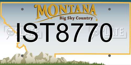 IST8770 Montana License Plate