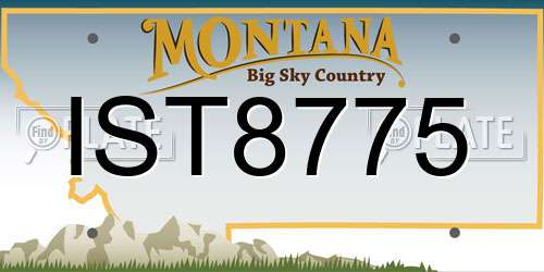 IST8775 Montana License Plate