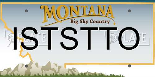 ISTSTTO Montana License Plate