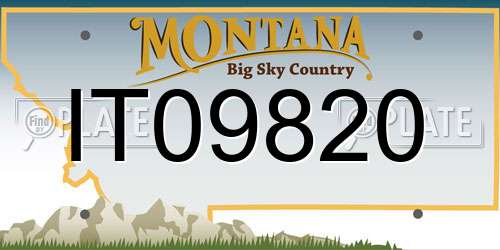 IT09820 Montana License Plate