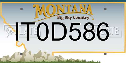 IT0D586 Montana License Plate
