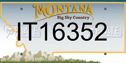 IT16352 Montana License Plate