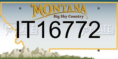 IT16772 Montana License Plate