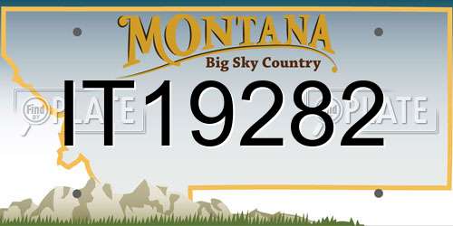 IT19282 Montana License Plate