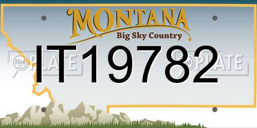 IT19782 Montana License Plate