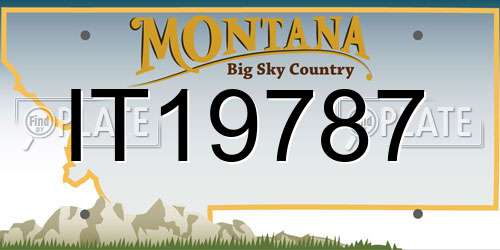 IT19787 Montana License Plate