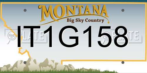 IT1G158 Montana License Plate