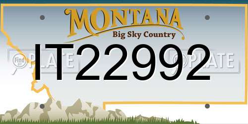 IT22992 Montana License Plate