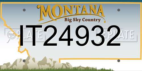 IT24932 Montana License Plate