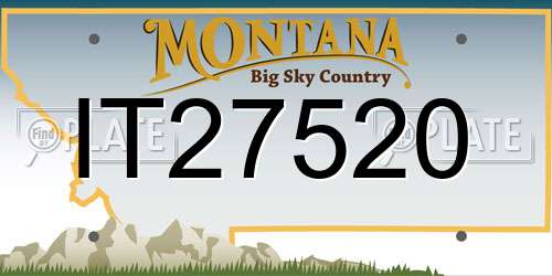 IT27520 Montana License Plate