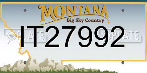 IT27992 Montana License Plate
