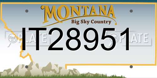 IT28951 Montana License Plate