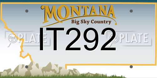 IT292 Montana License Plate