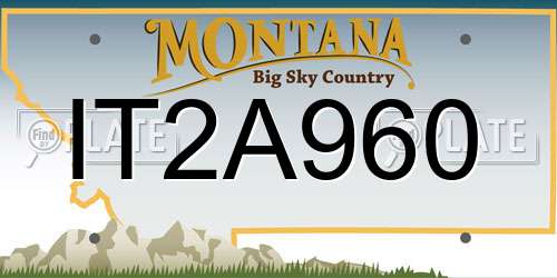 IT2A960 Montana License Plate