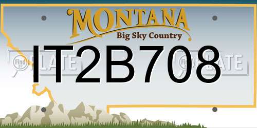 IT2B708 Montana License Plate