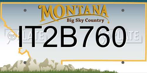 IT2B760 Montana License Plate