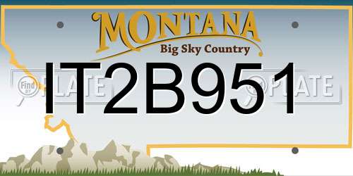 IT2B951 Montana License Plate