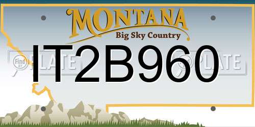 IT2B960 Montana License Plate