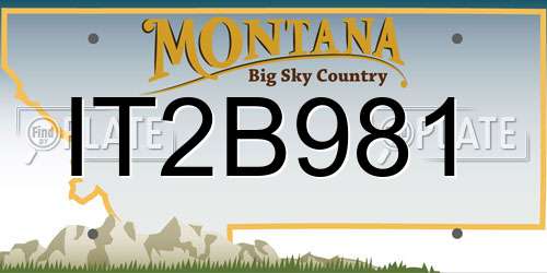 IT2B981 Montana License Plate