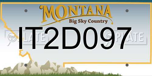 IT2D097 Montana License Plate
