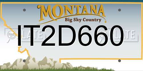 IT2D660 Montana License Plate